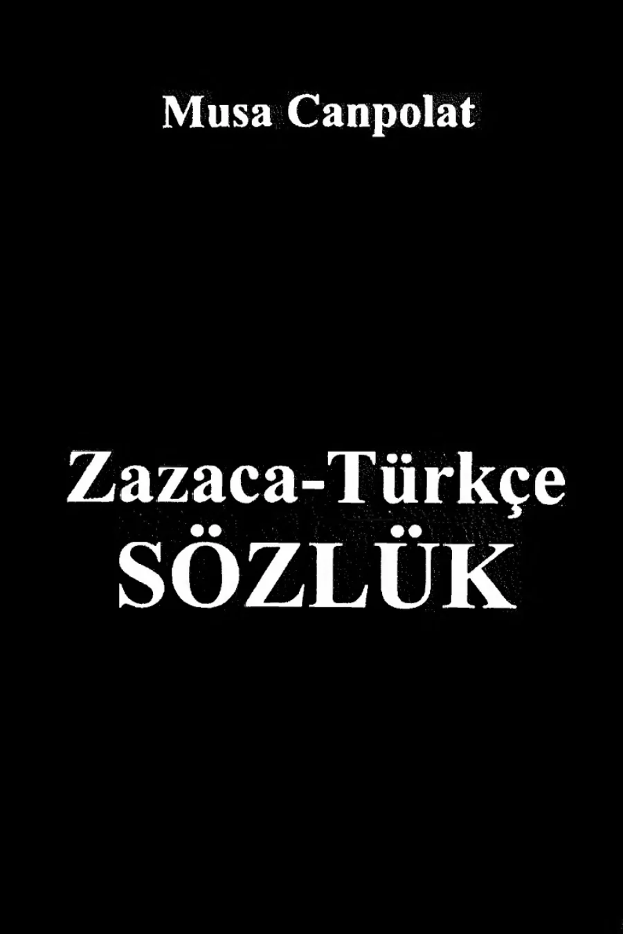 Zazaca Türkçe Sözlük kapak görseli