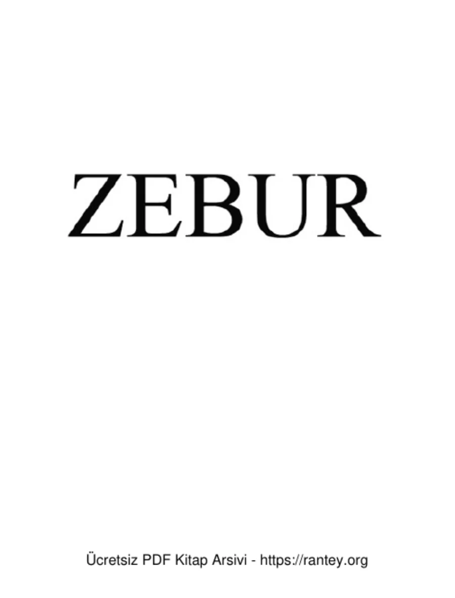 Zebur Zebur kapak görseli