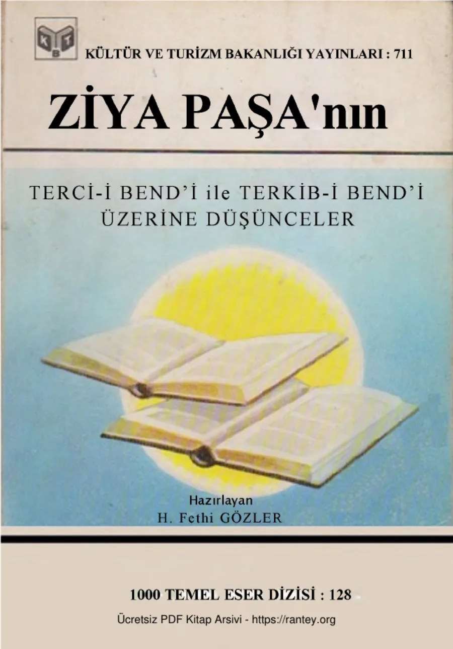 Ziya Paşanın Terci i Bendi ile Terkib i Bendi Üzerine Düşünceler kapak görseli