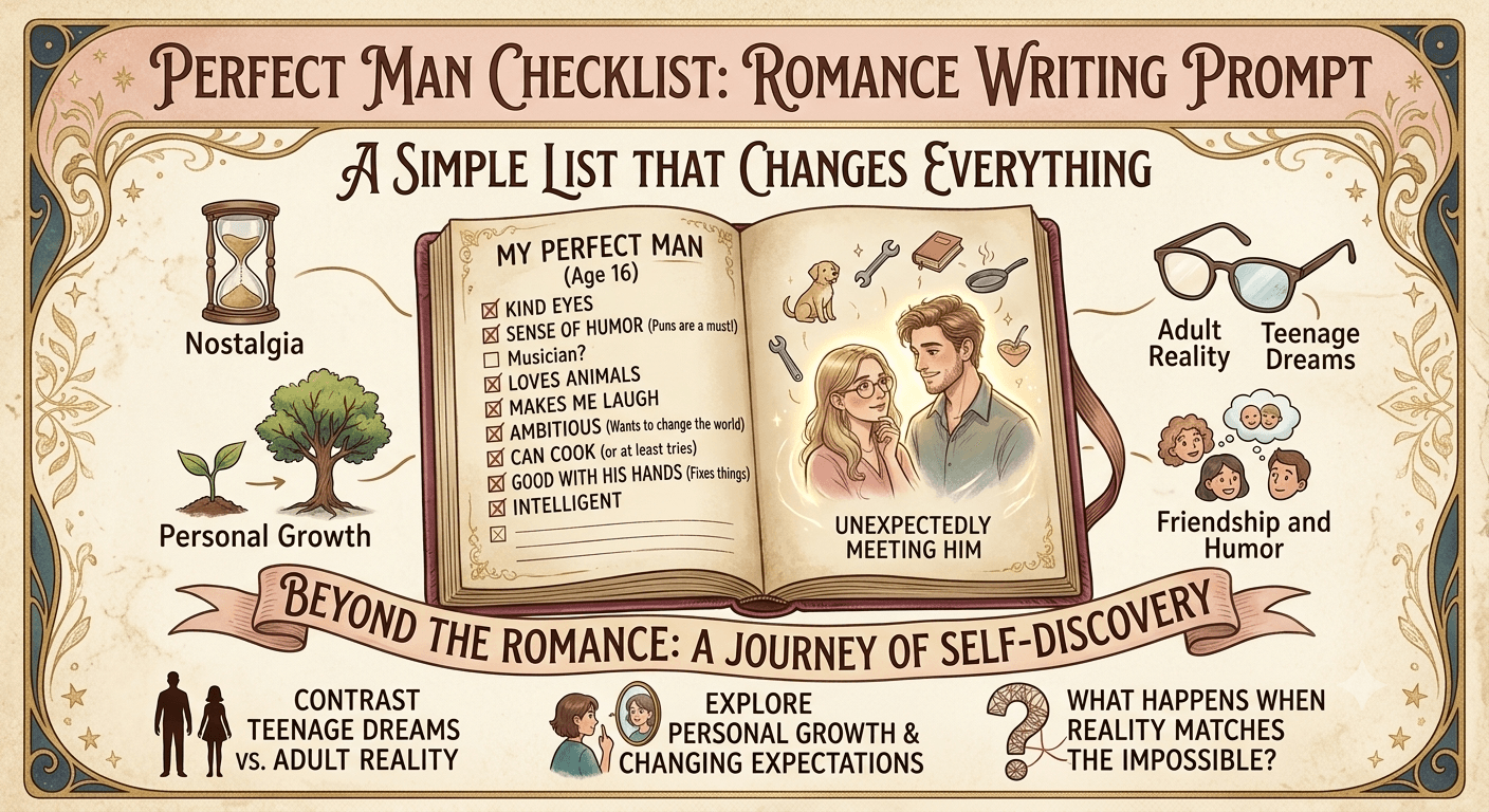 Perfect Man Checklist Romance Writing Prompt