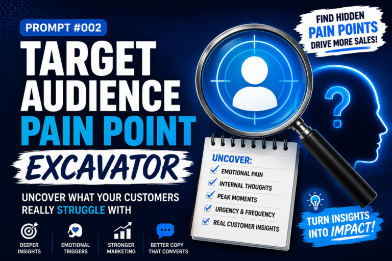 Target Audience Pain Point Excavator Prompt